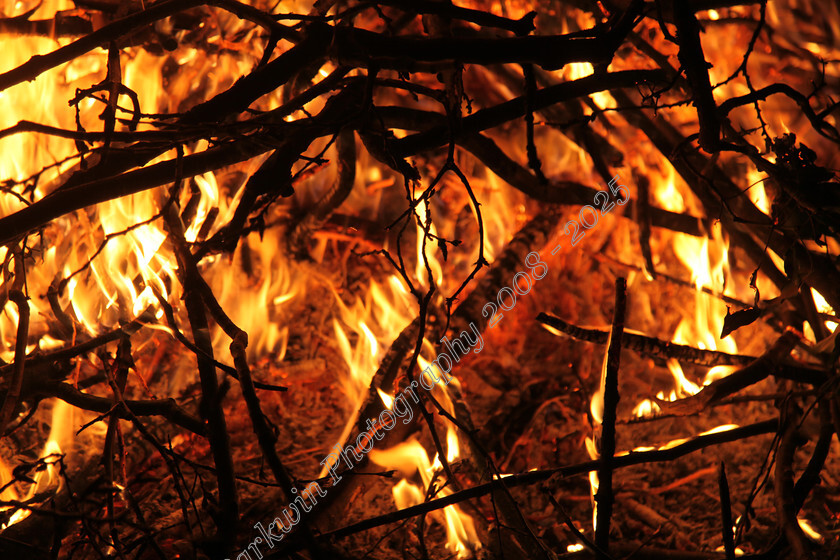 IMG 5592 
 Close up of bonfire on bonfire night in garden 
 Keywords: Bonfire, wood, twigs, fire, flames.